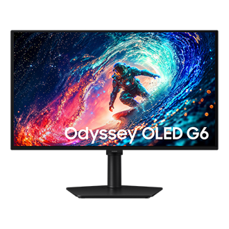 27 Inch Odyssey OLED G6 G61SH QHD 240Hz Gaming Monitor Front Black 