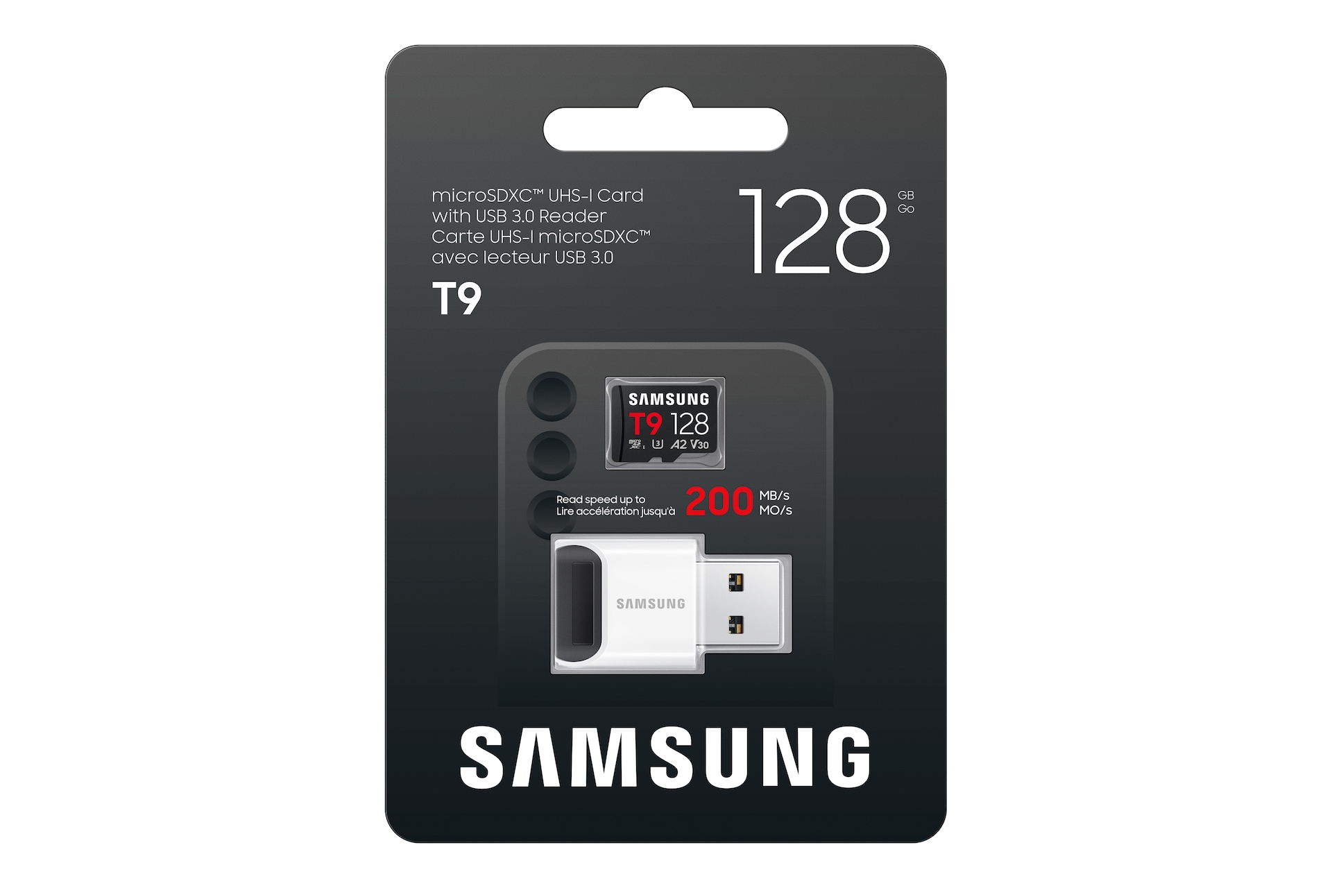T9 microSDHC™ UHS-I Card 128GB + Card reader Black