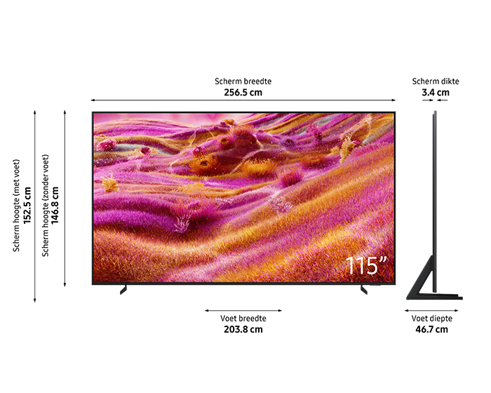 115" Neo QLED 4K Samsung Vision AI Smart TV QN90F Mini LED (2025) Black