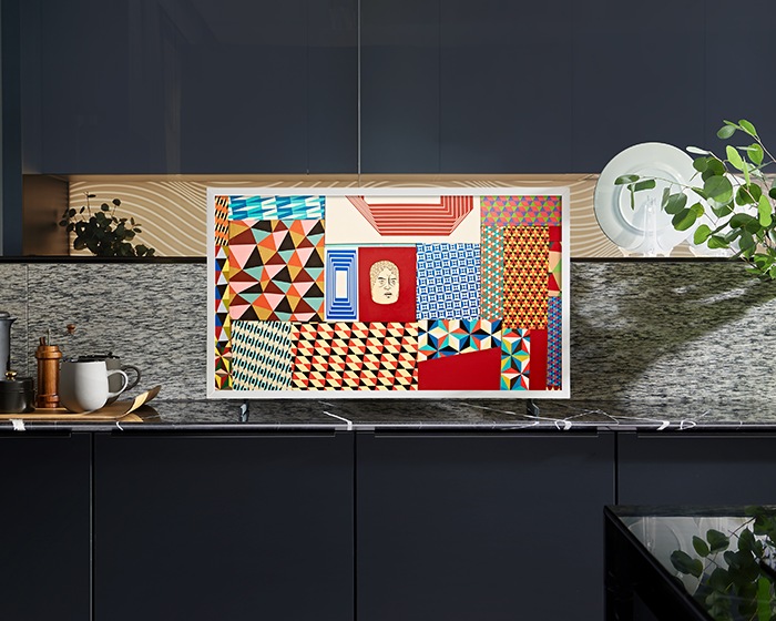 The Frame on a kitchen countertop