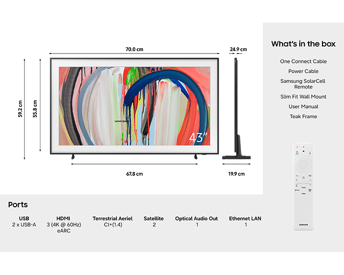 43" The Frame Vision AI Smart TV LS03HE (2026) Black