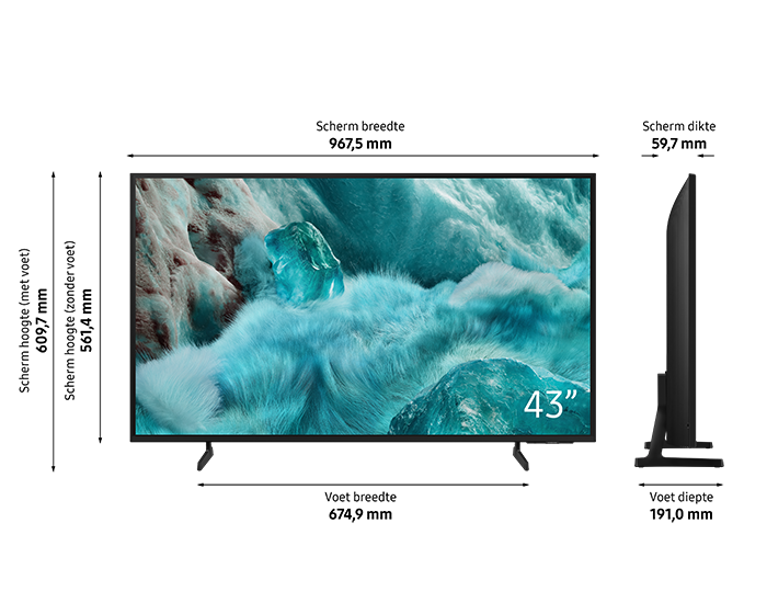 43" QLED 4K Samsung Vision AI Smart TV Q7F4 (2025) Black