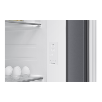Bespoke AI Refrigerator SBS Auto Open Door Detail-Hidden-Display Silver 