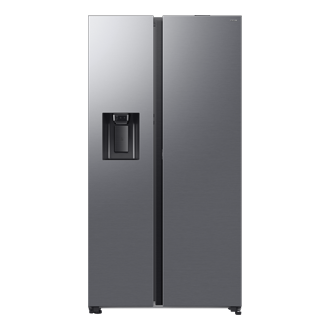 Bespoke AI Refrigerator SBS Auto Open Door Front Silver 