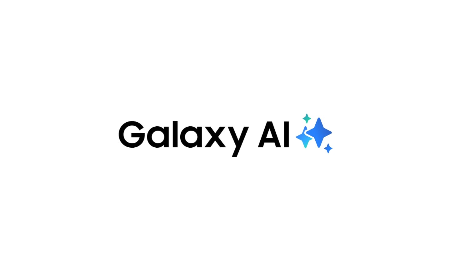 Stervormige pictogrammen in verschillende groottes. Ingezoomde weergave van sterren uit het Galaxy AI*-logo. De sterren vinden hun plek terwijl de tekst 'Galaxy AI*' verschijnt. Volledig beeld van Galaxy AI*-logo.