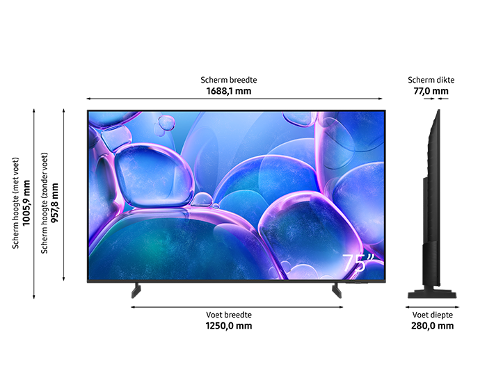 75" Crystal UHD Smart TV U7090F (2025) Black
