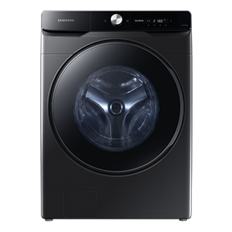 20kg AI Display Wasmachine - AI Wash met zwarte afwerking Front-On Black 