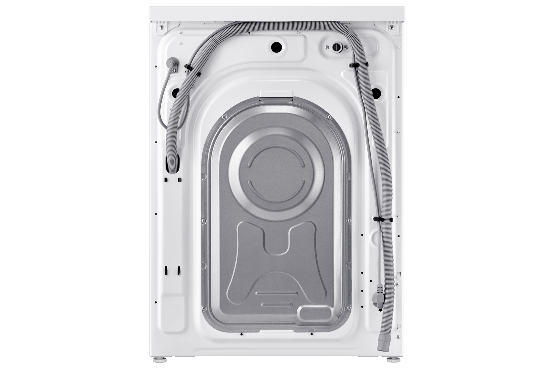 10kg Wasmachine 5000-serie - AI Ecobubble™ met zilver display Back White 