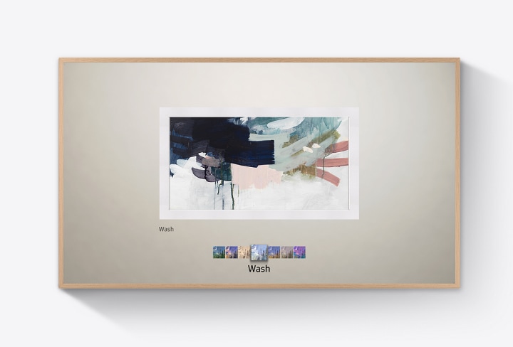 Ena od različnih možnosti umetniškega filtra The Frames se uporablja za umetniško delo na zaslonu.
