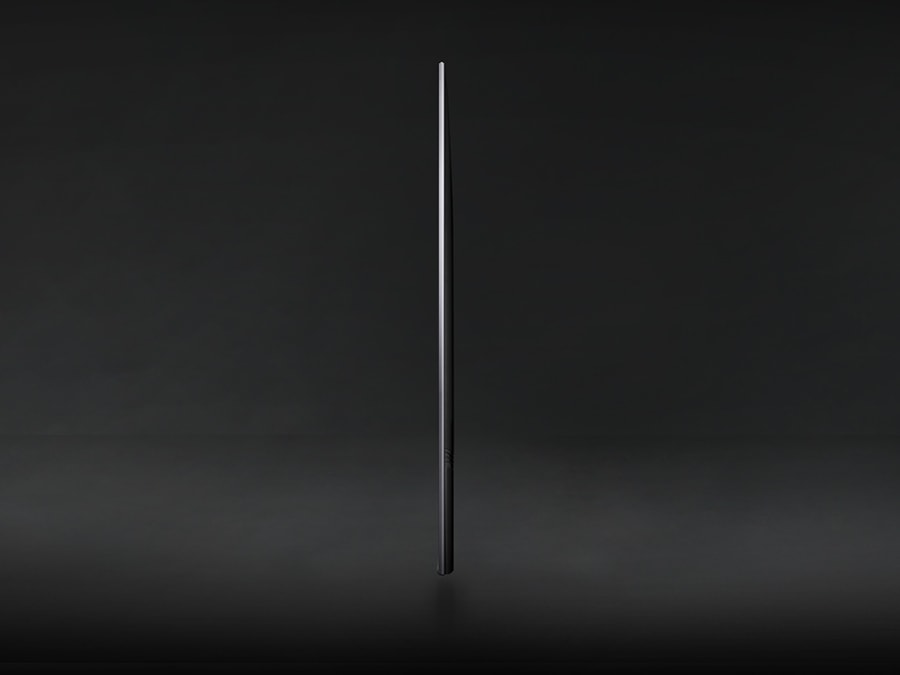 Profile view of TV shows ultra slim design of TV AirSlim.
