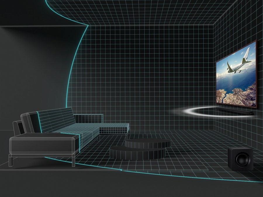 Samsung s soundbar is paired with the frame tv