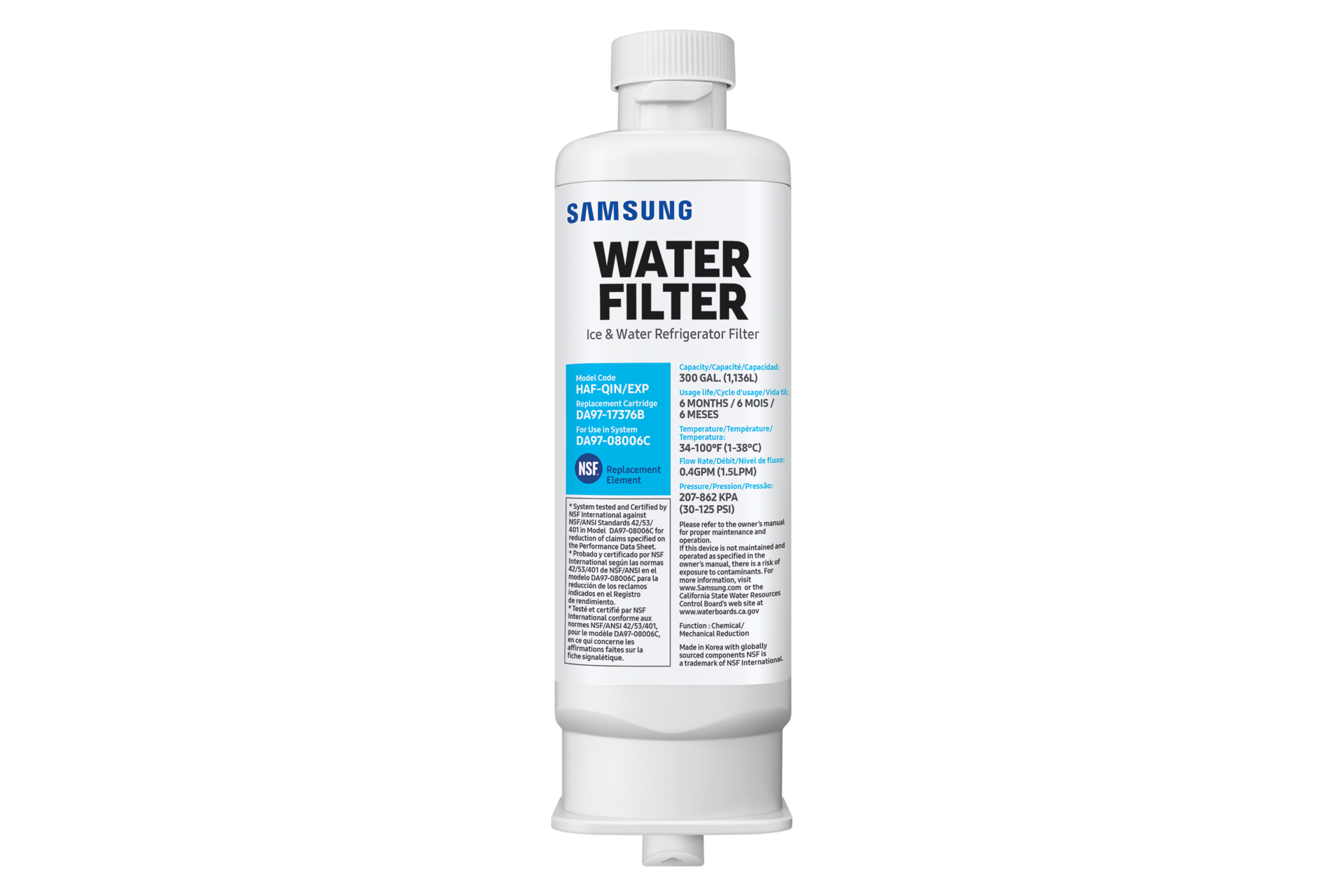 DA29-00003G x1 HAFIN2/EXP Samsung Filtre eau Frigo américain 