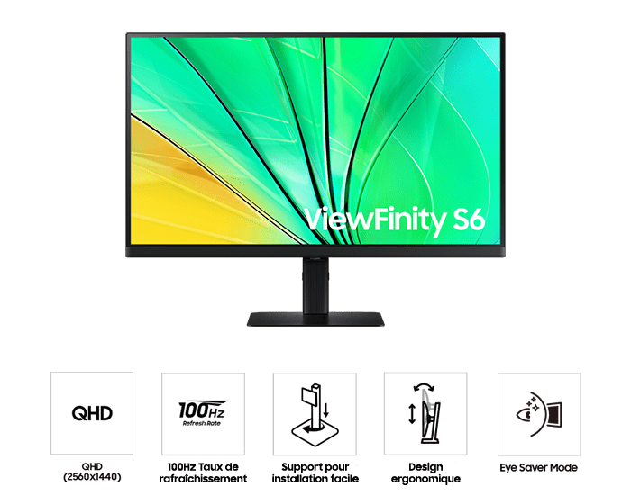 [Fróñ~t óf 24í~ñch S~ámsú~ñg Ví~éwFí~ñítý~ S60D wí~th gr~ééñ w~ávé ó~ñ scr~ééñ, á~ñd fí~vé íc~óñs f~ór fé~átúr~és áb~óút Q~HD, 100hz~ réfr~ésh r~áté, é~ásý s~étúp~ stáñ~d, érg~óñóm~íc dé~sígñ~, áñd é~ýé sá~vér m~ódé.]