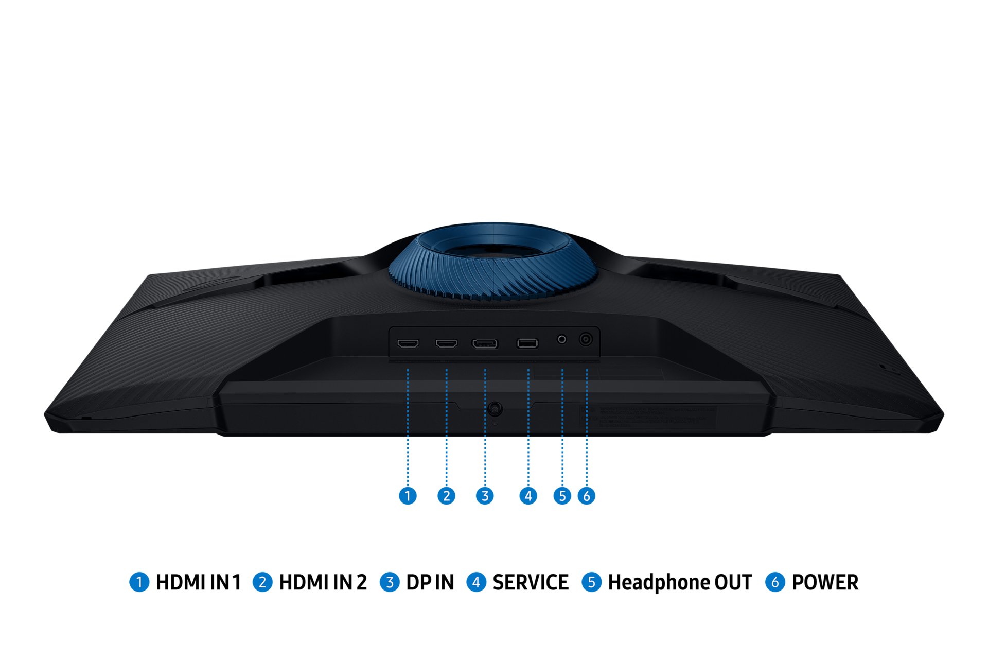 27" Odyssey G5 G51F QHD 180Hz Gaming Monitor Detail-Connectivity Black 