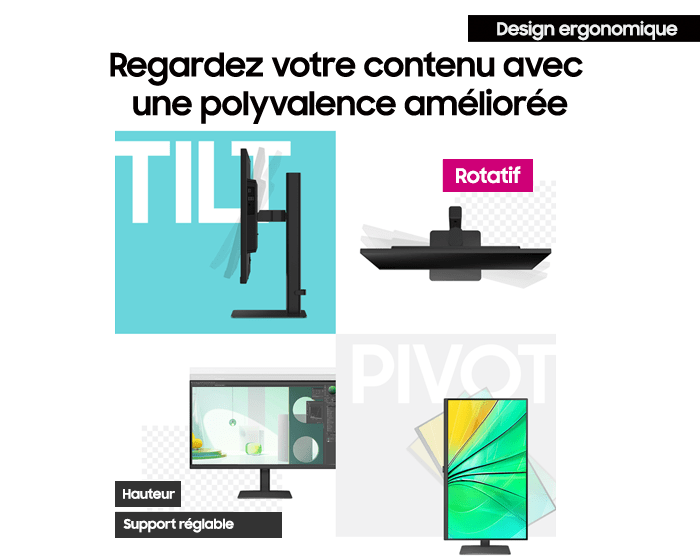 Ergonomic design for a view with enhanced versatility.