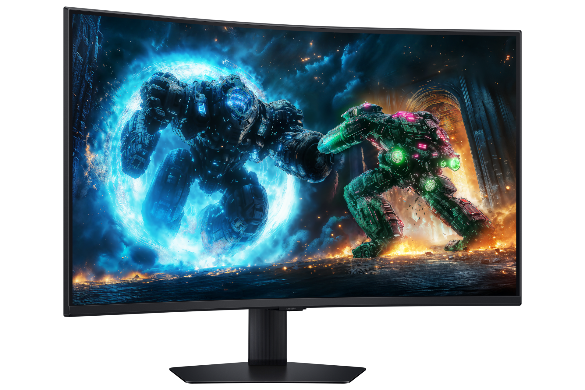 37" Odyssey G7 G75F UHD 165Hz Curved Gaming Monitor Swivel2 Black 