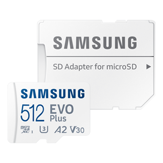 Samsung Mémoire MB-MC512H Evo Plus de 512 Go Carte Micro SD avec