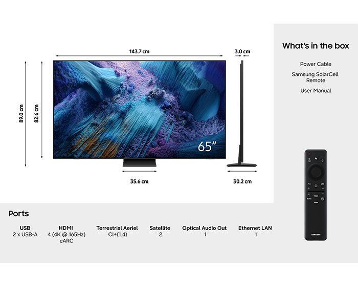 65” Micro RGB R95H 4K Samsung Vision AI Smart TV (2026) Black