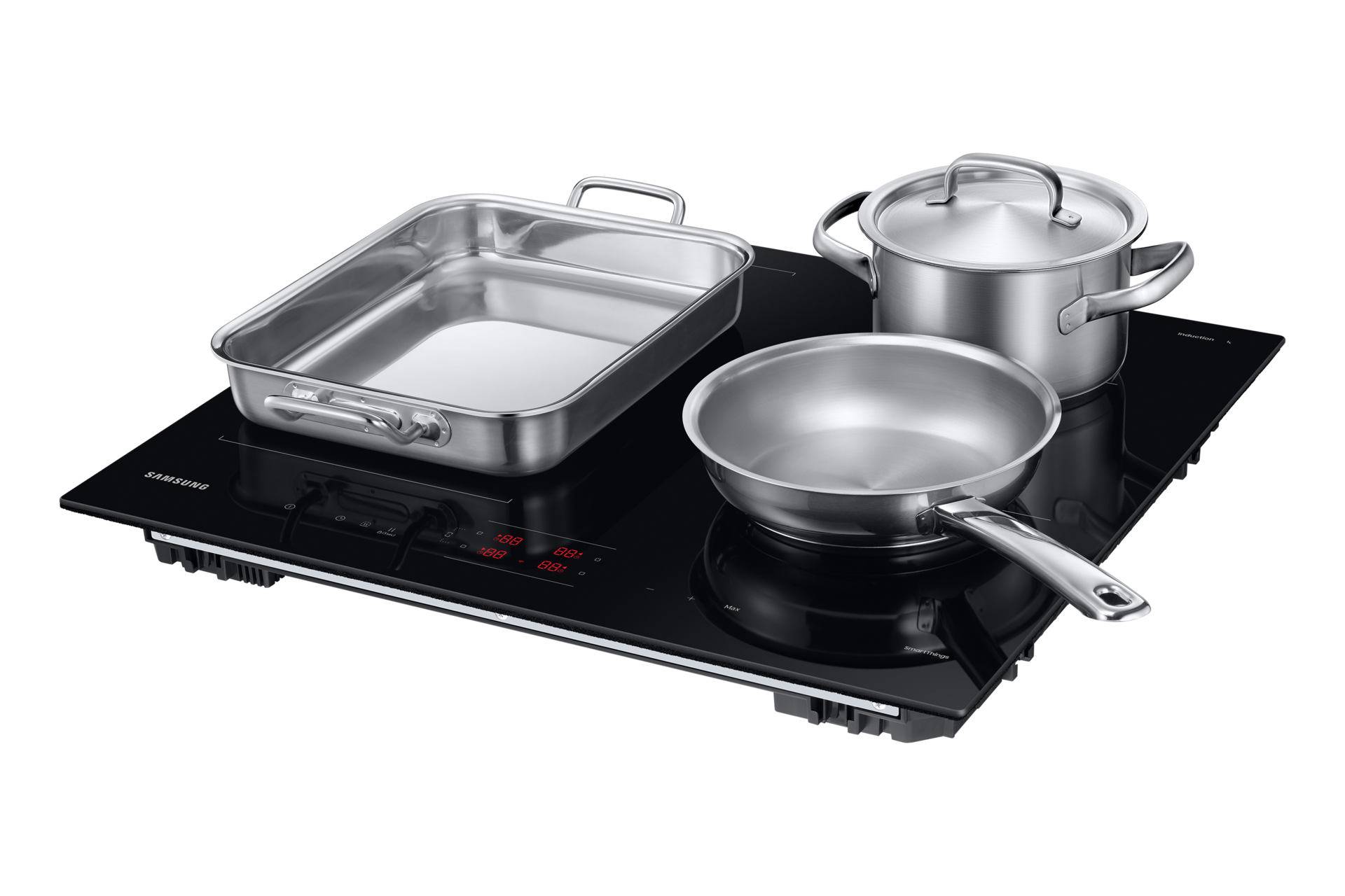 60cm Table à Induction avec 4 zones de cuisson Detail-Flex-zone2 Black 