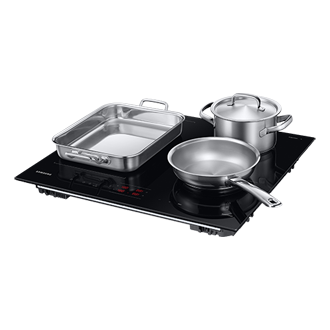 60cm Table à Induction avec 4 zones de cuisson Detail-Flex-zone2 Black 