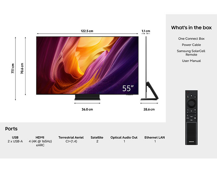 55” OLED 4K Vision AI Smart TV S95H (2026) Graphite
