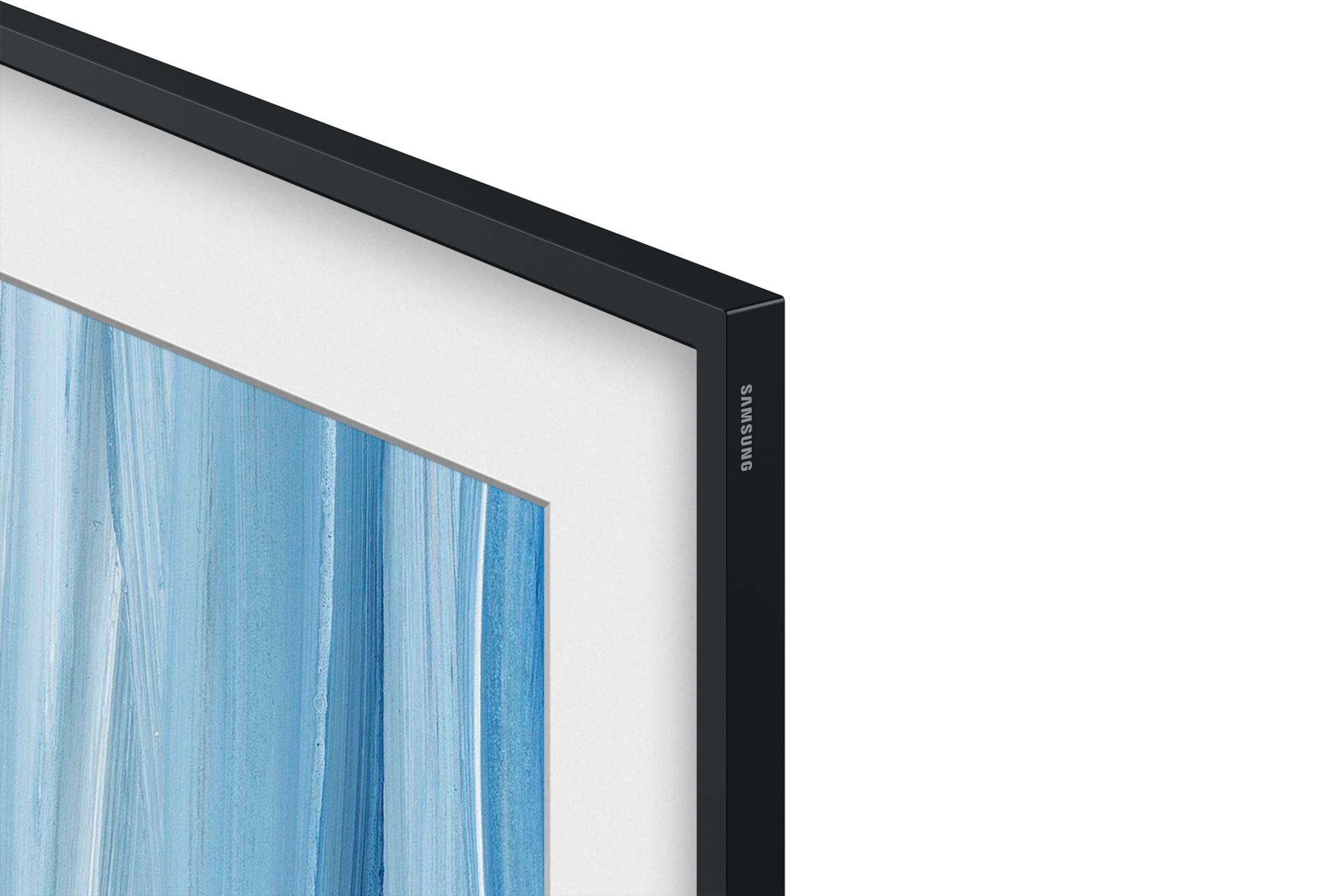 The Frame Pro Vision AI Smart TV LS03HW (2026) Detail Black Modern Frame Design with Wireleess One Connect