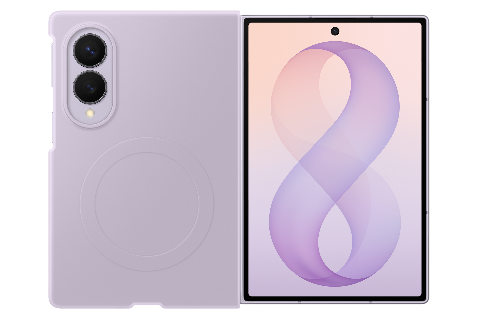 Galaxy Z Fold8 Силиконов магнитен калъф Front2 Lavender 