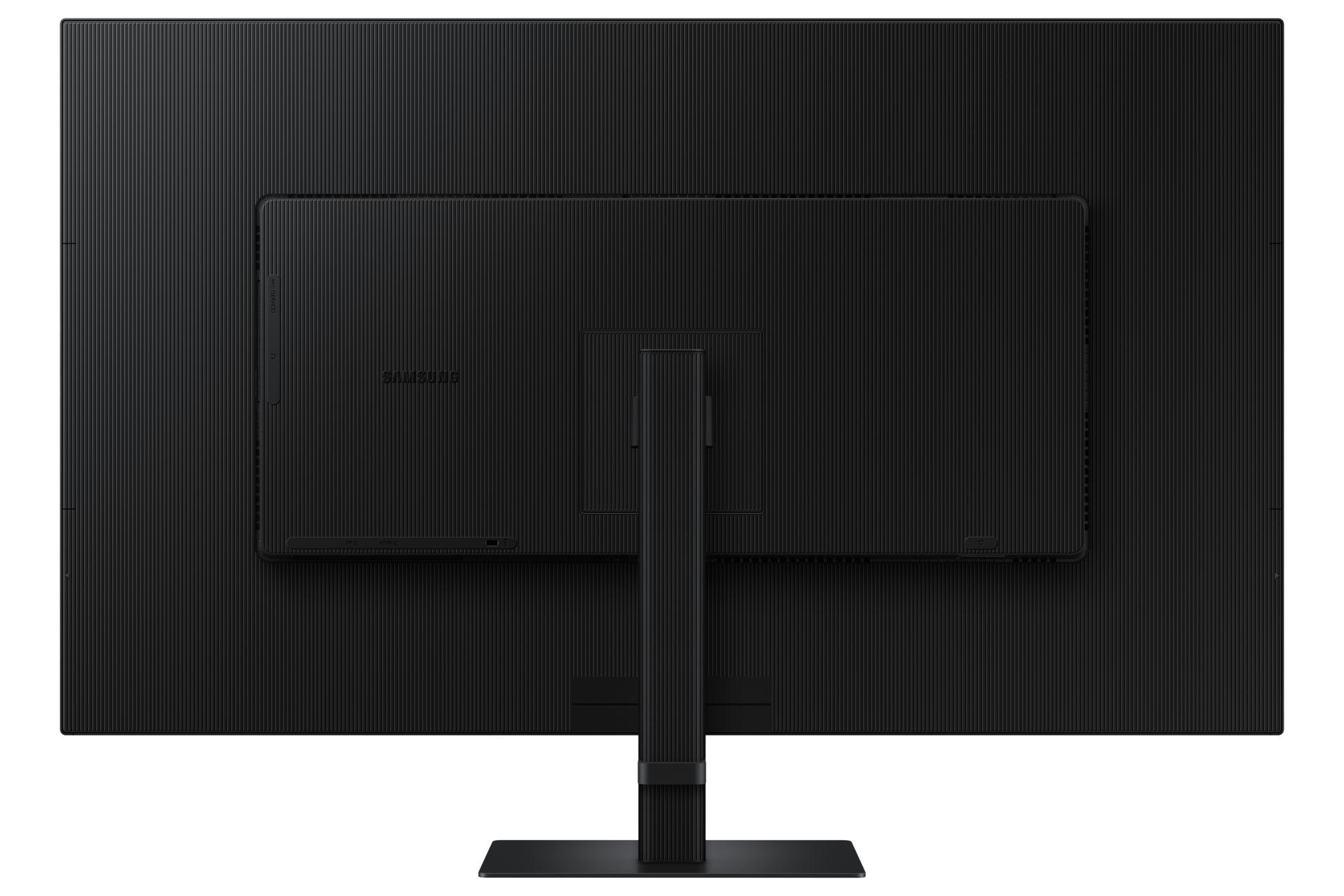 Гръб на 37-инчов Samsung ViewFinity S8 S70D.