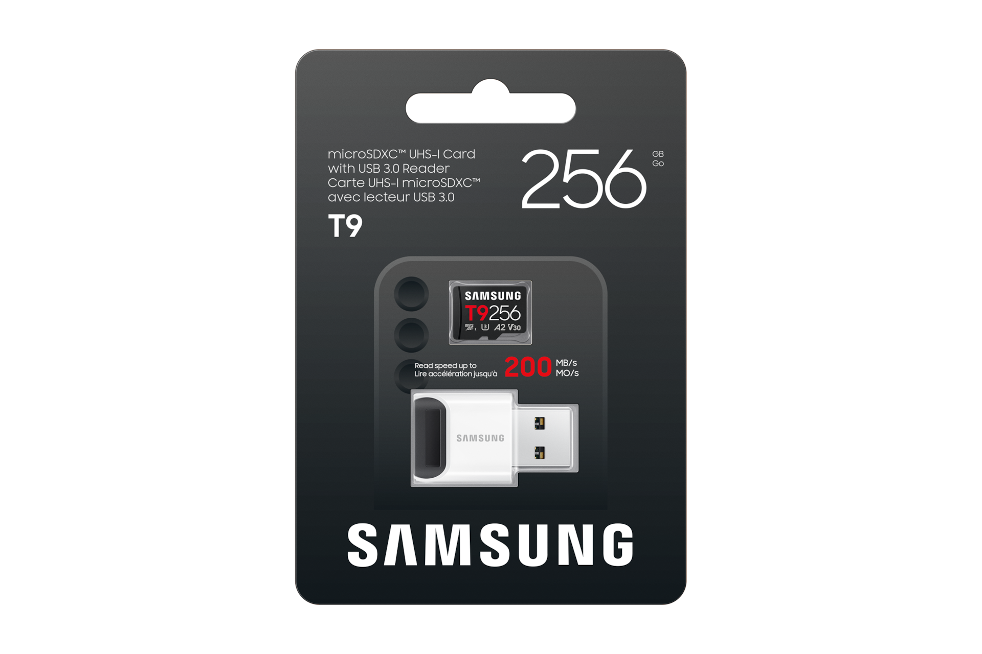 T9 microSD Card microSDXC™ UHS-I Card MB-MH128TB/WW Front-PKG Black 
