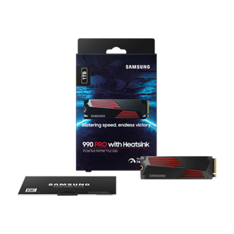 990 PRO with Heatsink PCIe 4.0 M.2 SSD PKG-Full-Shot Black 