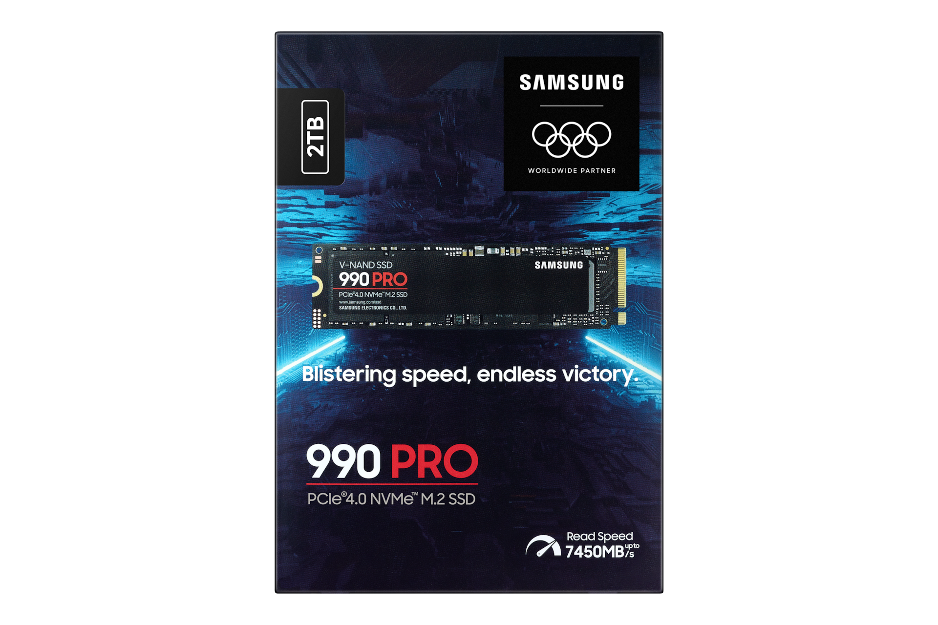 990 PRO PCIe 4.0 M.2 SSD PKG2-Front-Olympic- Black 