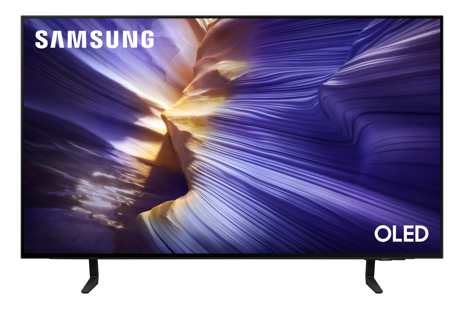 {size}" OLED S90F 4K Samsung Vision AI Smart TV (2025) Front2 Black 