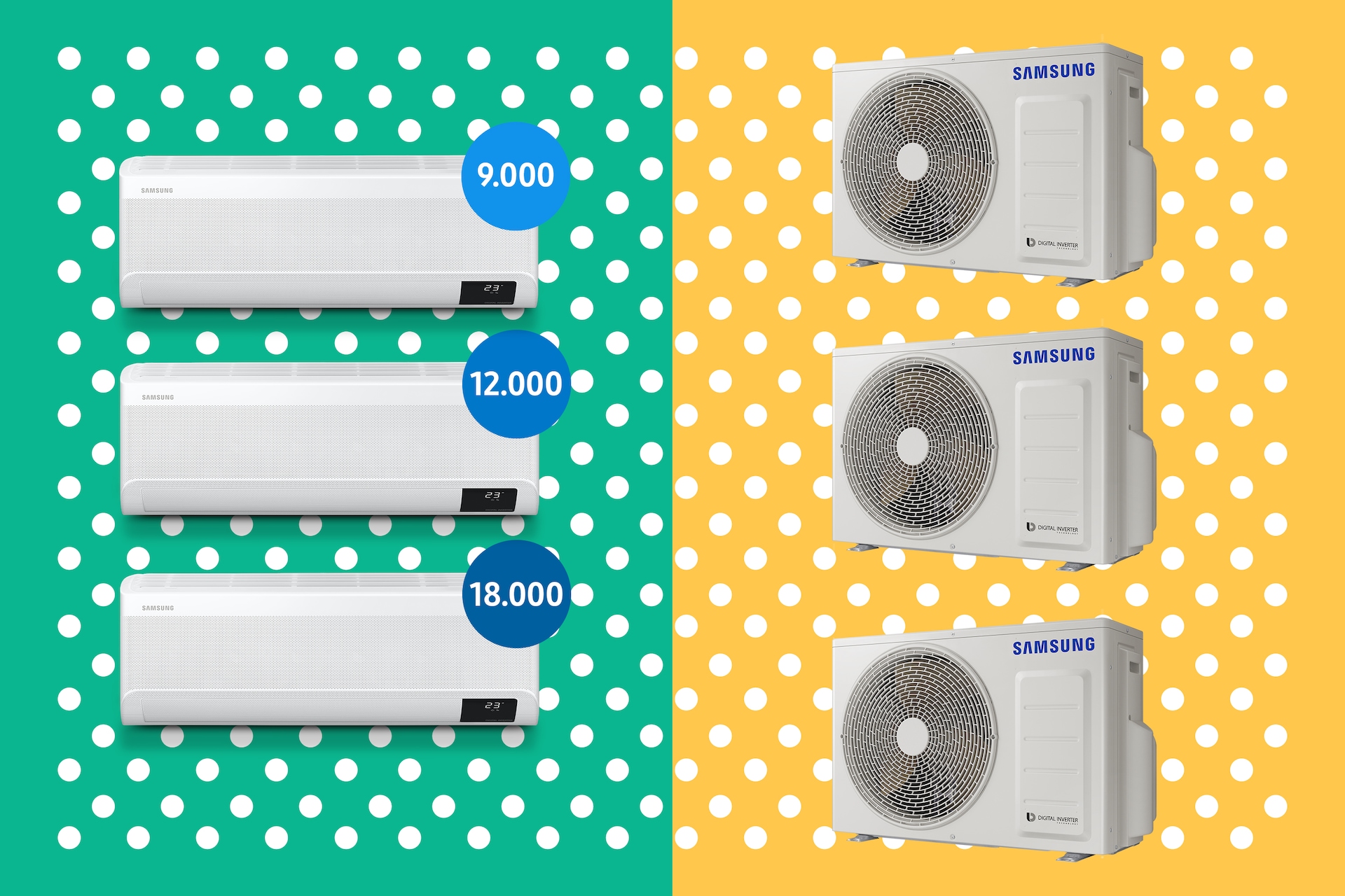 Ar-condicionado Split Samsung Digital Inverter Ultra 22.000 BTUs Quente e  Frio AR24BSHZCWKNAZ Branco (220V)