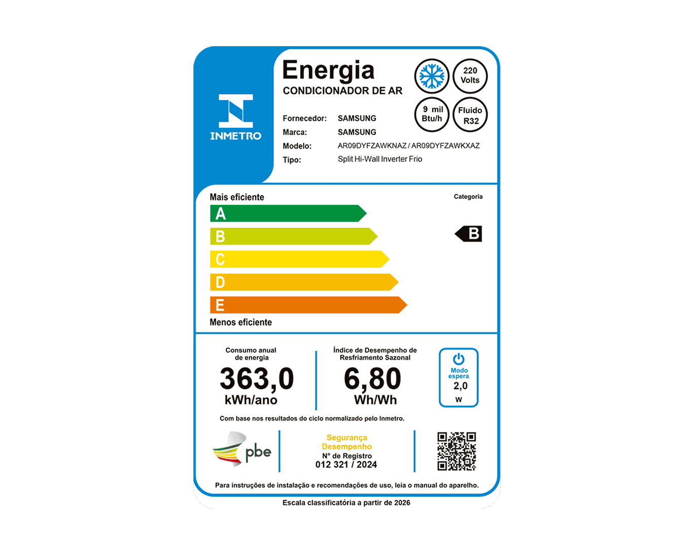 Ar-condicionado Digital Inverter Ultra AI 9000 BTU Frio White