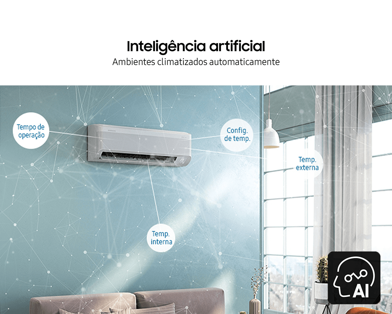 Ar-condicionado Split Inverter WindFree AI F 220V 24.000 BTUs/hr White