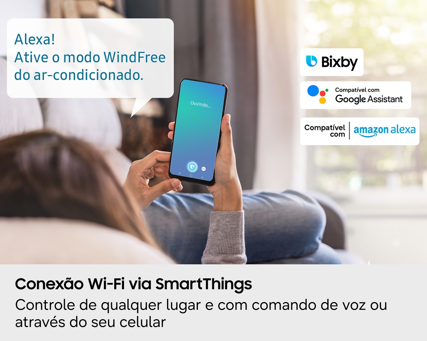 Ar-condicionado Split Inverter WindFree AI PowerVolt 12.000 BTUs Frio F-AR60H12D1VW Awesome White