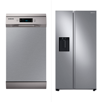 Combo Lava-Louças 10 Serviços + Geladeira Side By Side RS61 Inox