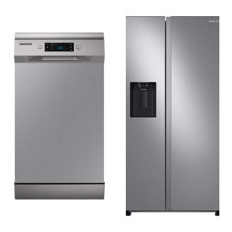 Combo Lava-Louças 10 Serviços + Geladeira Side By Side RS61 Inox