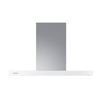 Coifa Inox e Painel Clean White com Wi-Fi e Power Ventilation de 90cm