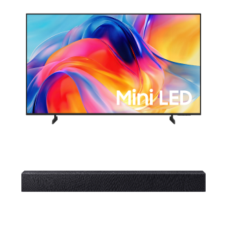 Combo Smart TV 50" Mini LED 4K M75H + Soundbar HW-B400F Preto