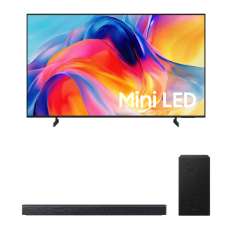 Combo Smart TV 50" Mini LED 4K M75H + Soundbar HW-B450F Phantom Black