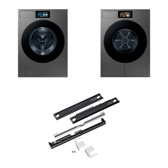 Lavadora e Secadora Bespoke AI Laundry + Kit de Empilhamento 220V 20kg Inox