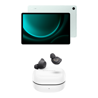 Tab S9 FE 5G (128GB) - Verde Claro + Galaxy Buds FE - Grafite
