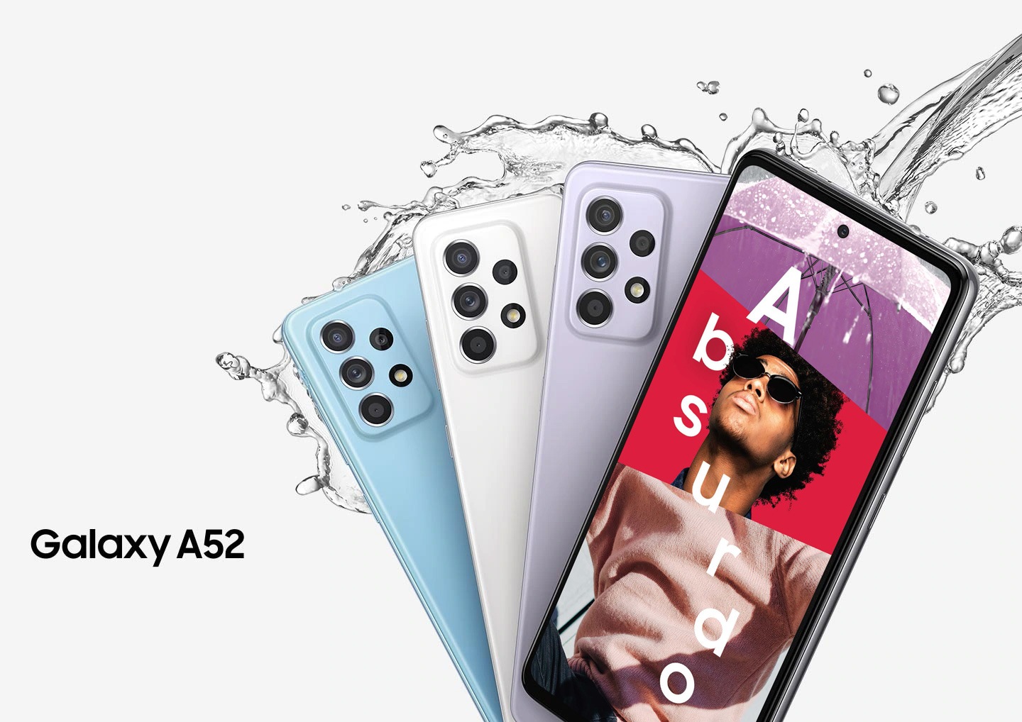 Samsung Galaxy A52 5G 128GB ホワイト Sim フリー Smartphone Samsung Galaxy A52, 128GB, Dual Chip, Cam