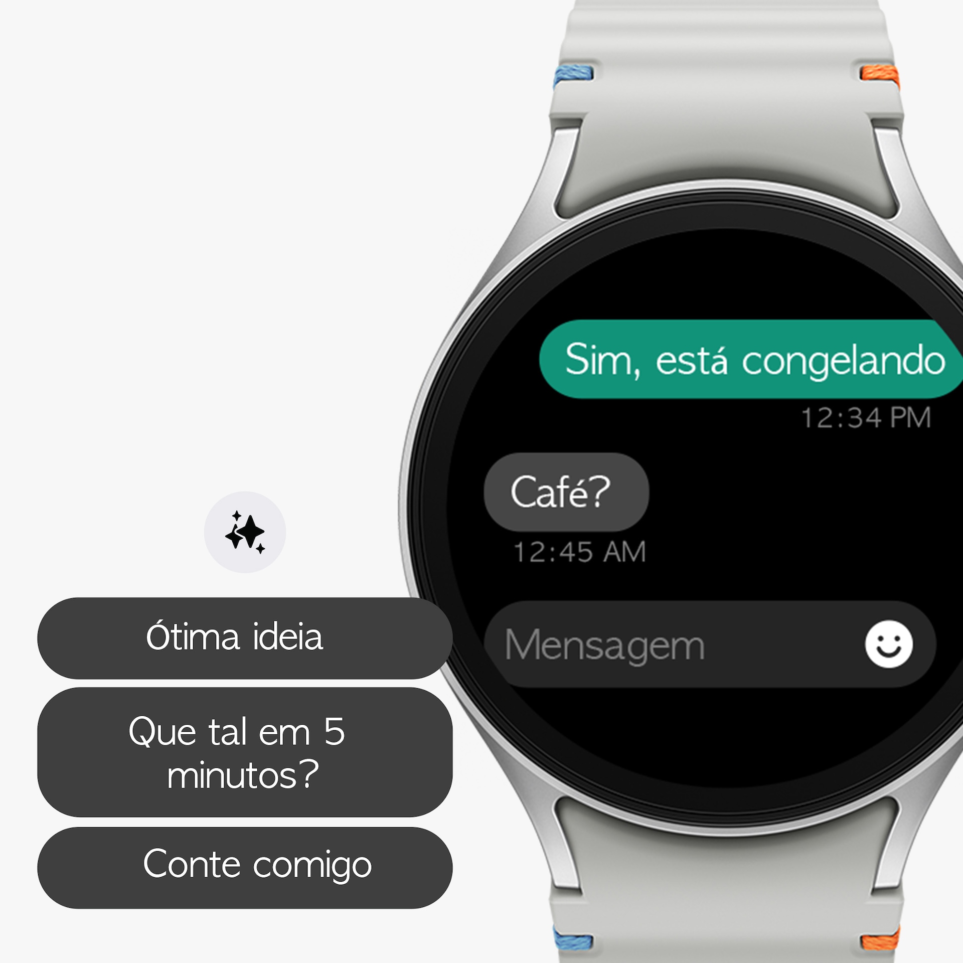 Galaxy Watch7 (LTE, 44mm) Prata | Samsung Brasil