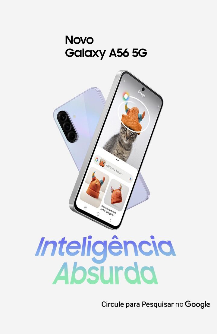 Samsung Galaxy A56 5G Cinza claro 256 GB | Samsung Brasil