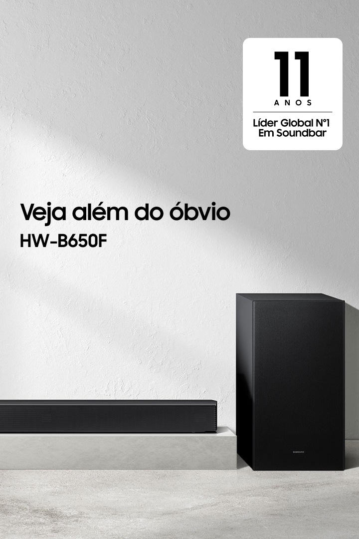 Soundbar Série B HW-B650F 3.1 canais Subwoofer 2025 | Samsung Brasil