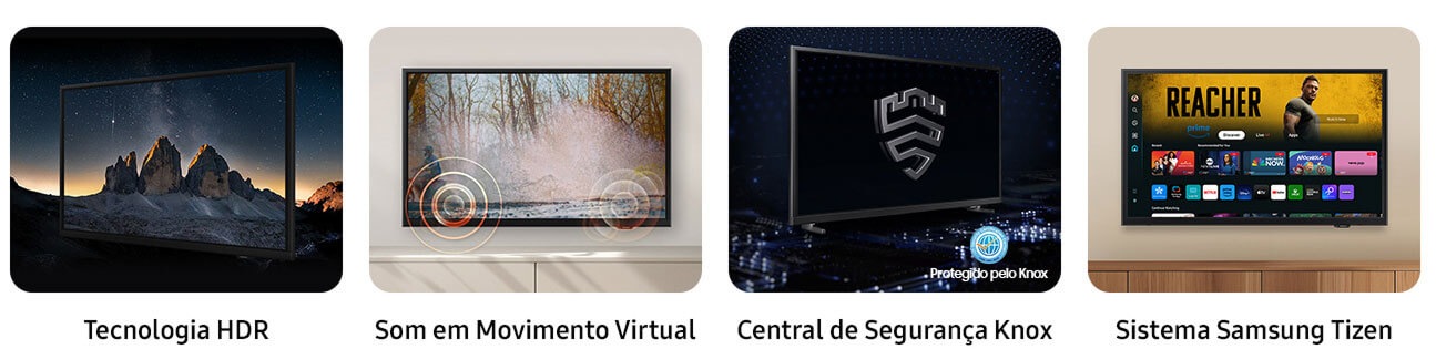 Principais recursos da TV