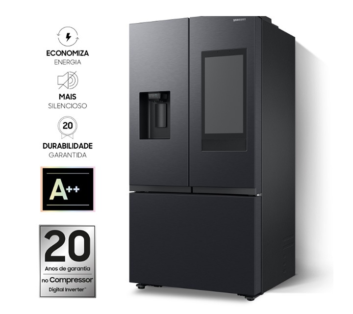 Geladeira French Door Family Hub™ RF27 564L 127V | Samsung Brasil