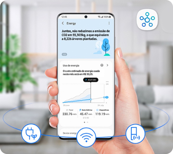 Geladeira French Door Family Hub™ RF27 564L 220V | Samsung Brasil